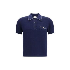 Versace Blue Cotton Polo Men's Shirt